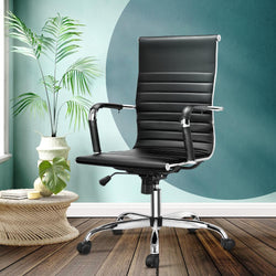 Office Chair Gaming Chair Executive Computer Chairs PU Leather Black