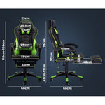 Gaming Chair Office Chairs Computer Footrest Executive Seat PU Leather