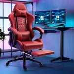 Gaming Chair Office Computer Chairs Footrest Executive Seat PU Leather