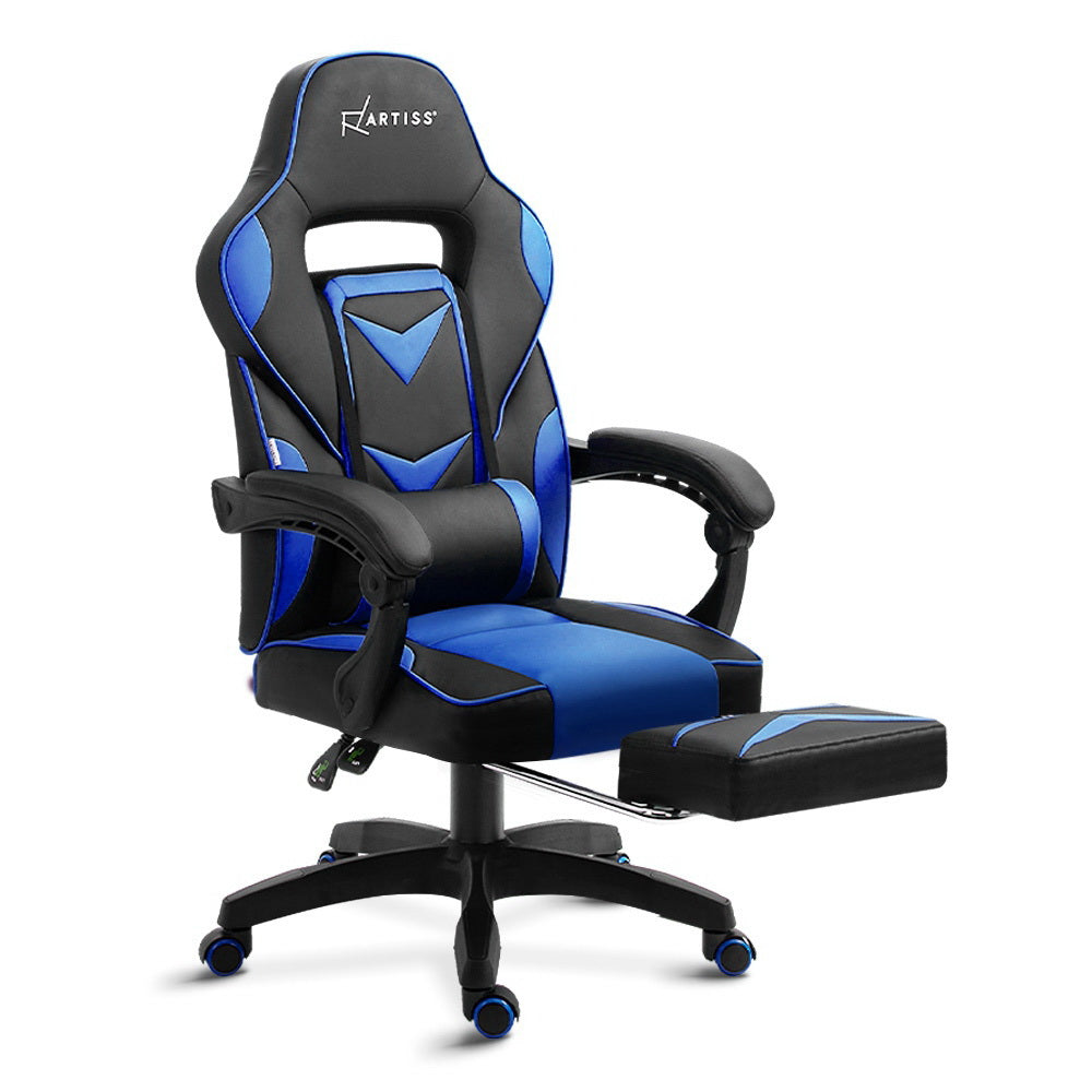 Office Chair Computer Desk Gaming Chair Study Home Work Recliner Black Blue