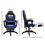 Office Chair Computer Desk Gaming Chair Study Home Work Recliner Black Blue