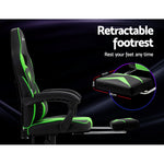 Office Chair Computer Desk Gaming Chair Study Home Work Recliner Black Green
