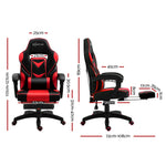 Office Chair Computer Desk Gaming Chair Study Home Work Recliner Black Red