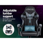 Office Chair Gaming Chair Computer Chairs Recliner PU Leather Seat Armrest Black Grey