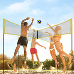 Four Square Volleyball Net Portable Sports Beach Outdoor Yard Game Set