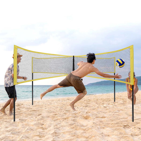  Four Square Volleyball Net Portable Sports Beach Outdoor Yard Game Set
