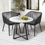 3x/5x Outdoor Dining Set Sintered Stone Table Bistro Set