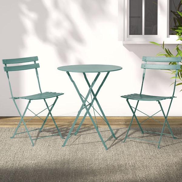  Outdoor Setting Table and Chairs Bistro Set Folding Patio Furniture