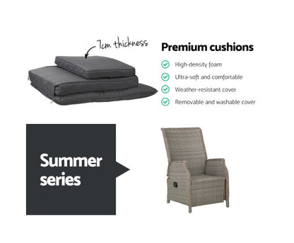 Outdoor Sun lounge Wicker Sofa