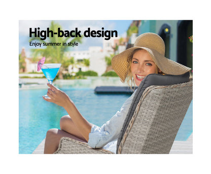 Outdoor Sun lounge Wicker Sofa
