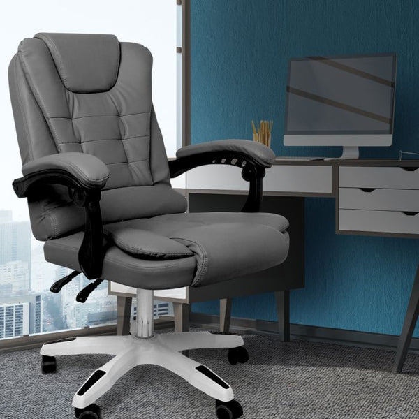  PU leather Gaming Office Chair Executive Recliner-Grey