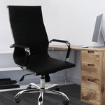 2PCS Office Chair PU Mat Seat Back Computer Black