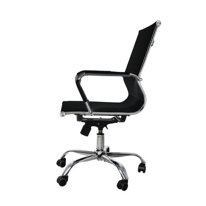 Gaming Chairs PU Mat Seat Mid-Back Computer Black 
