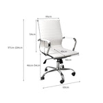 Gaming Chairs PU Mat Seat Mid-Back Computer White