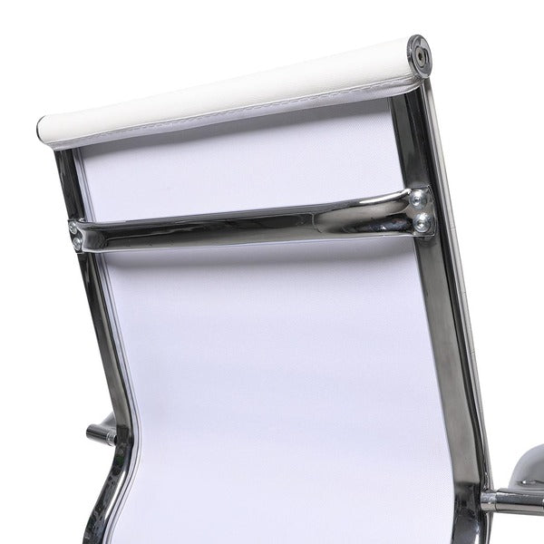 Gaming Chairs PU Mat Seat Mid-Back Computer White