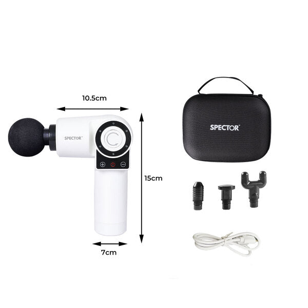 90� Rotatable massage gun-White