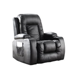 Recliner Massage Chair PU Leather Lounge Sofa Heated Armchair Black