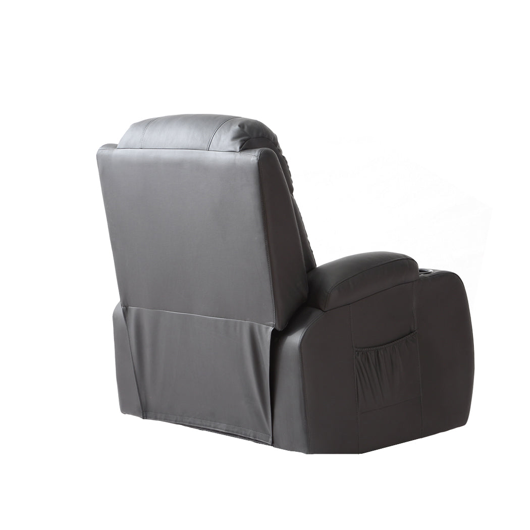 Recliner Massage Lift Chair PU Leather Lounge Sofa Armchair Heated