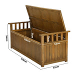 Outdoor Storage Box Garden Bench Wooden Container Chest Toy Cabinet XL