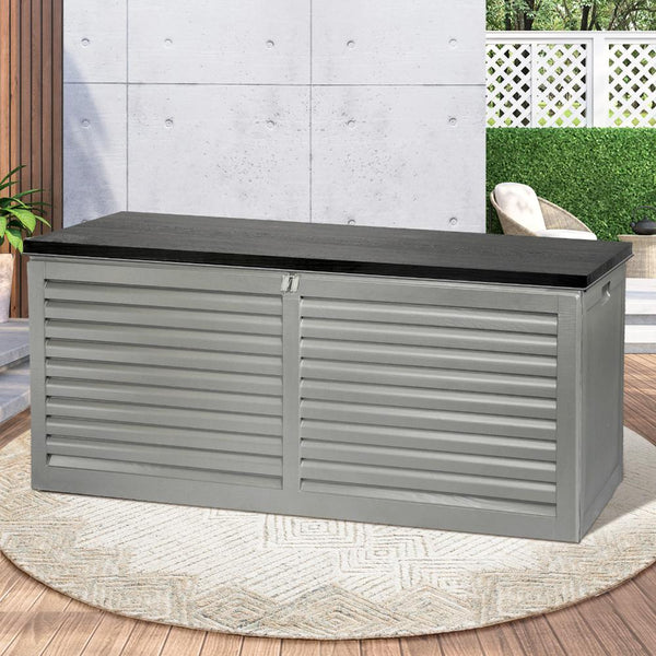  Outdoor Storage Box Container Lockable Indoor Toy Tools Shed Garden 390L