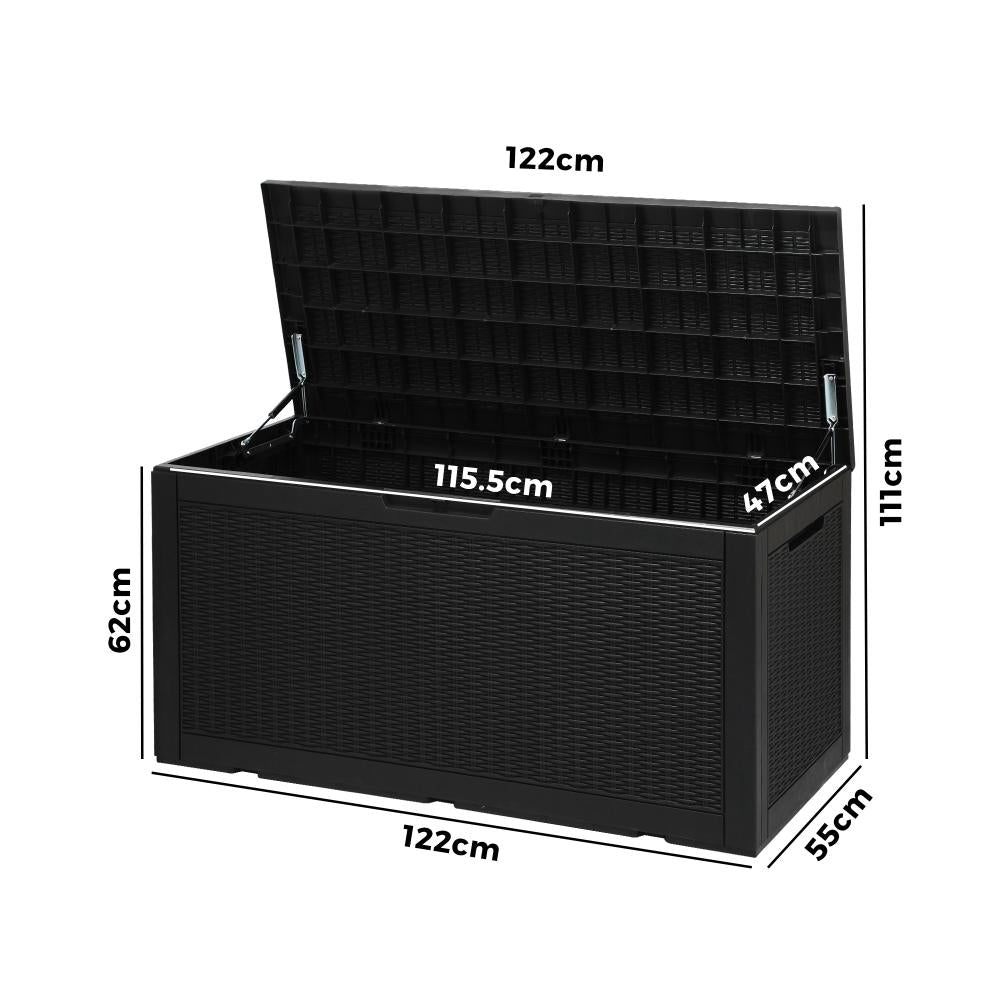 Outdoor Storage Box Cabinet Garden Bench Toys Tool Storage Sheds 380L