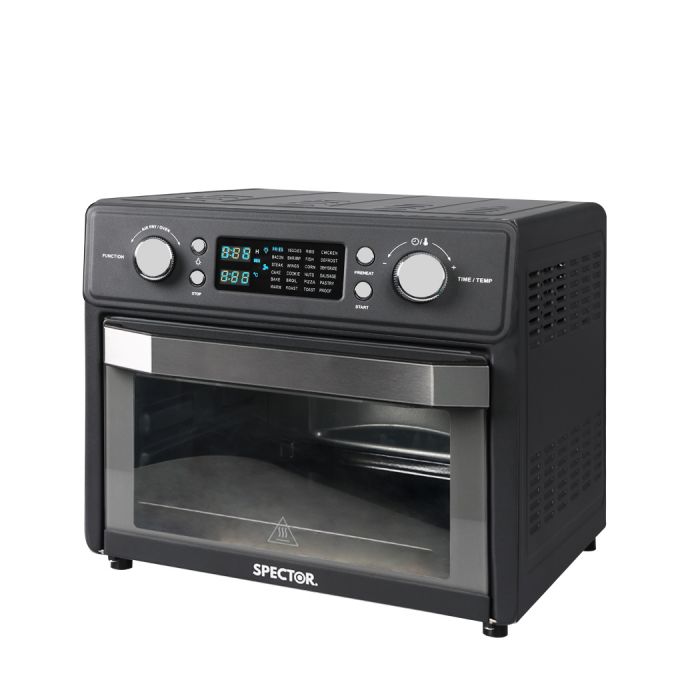 Electric Air Fryer 25L Oven Convection Healthy Free Accessories Silver/Black