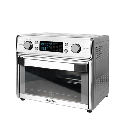 Electric Air Fryer 25L Oven Convection Healthy Free Accessories Silver/Black