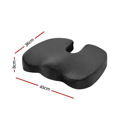 Seat Cushion Memory Foam Pillow Back Pain Relief Chair Pad Black
