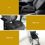 Seat Cushion Memory Foam Pillow Back Pain Relief Chair Pad Black