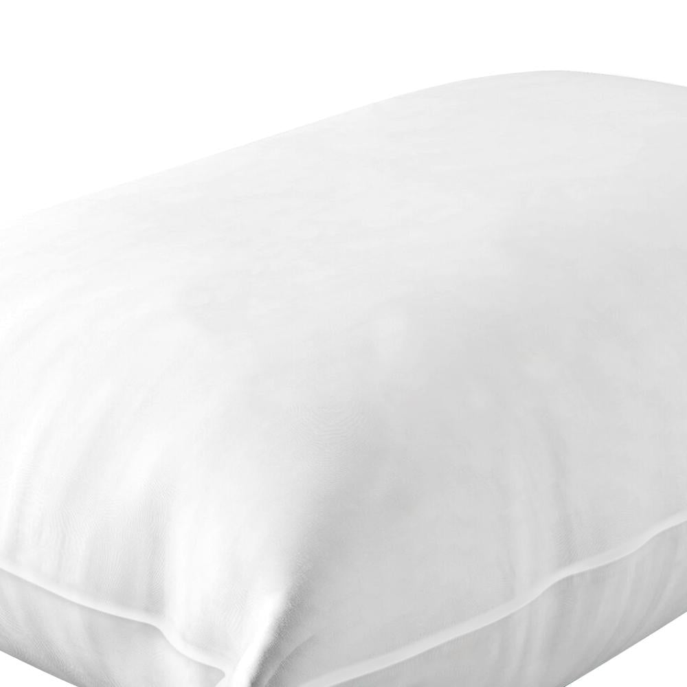 Simple Deals Pillow Duck Feather Down Standard Pillows Cotton Cover - Twin Pack
