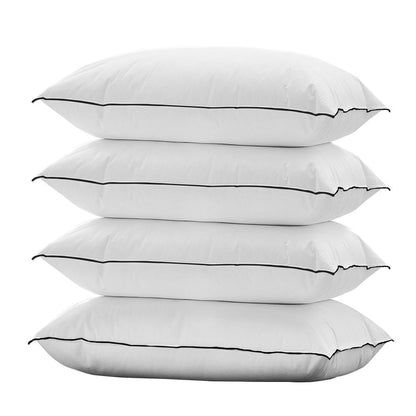 Microfibre Pillow Hotel Cotton Cover Home Soft Quality Luxury 4pcs 50x90cm