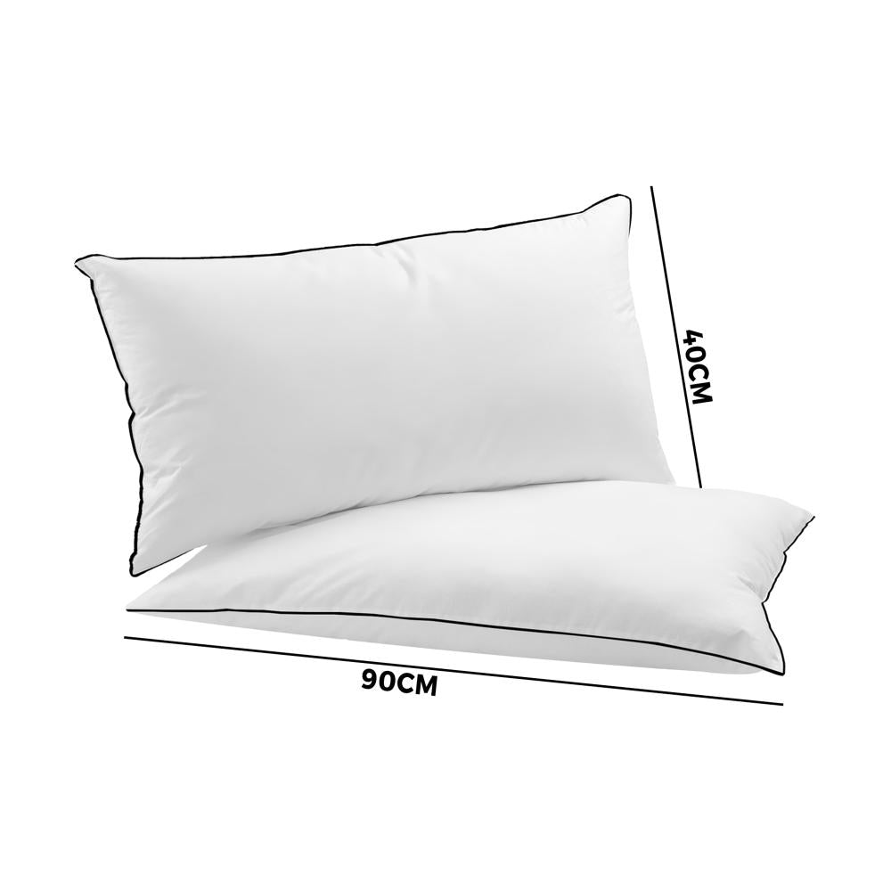 Microfibre Pillow Hotel Cotton Cover Home Soft Quality Luxury 4pcs 50x90cm