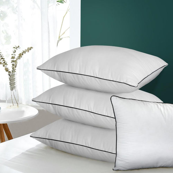  Microfibre Pillow Hotel Cotton Cover Home Soft Quality Luxury 4pcs 48x73cm