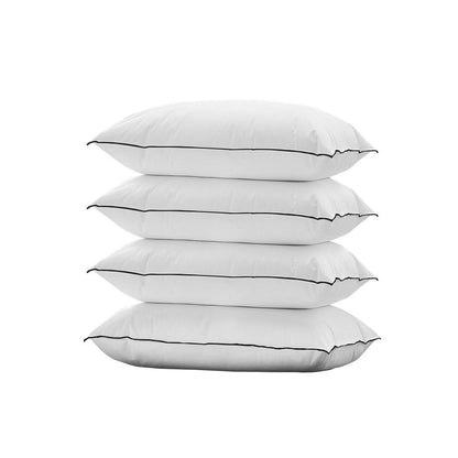 Microfibre Pillow Hotel Cotton Cover Home Soft Quality Luxury 4pcs 48x73cm