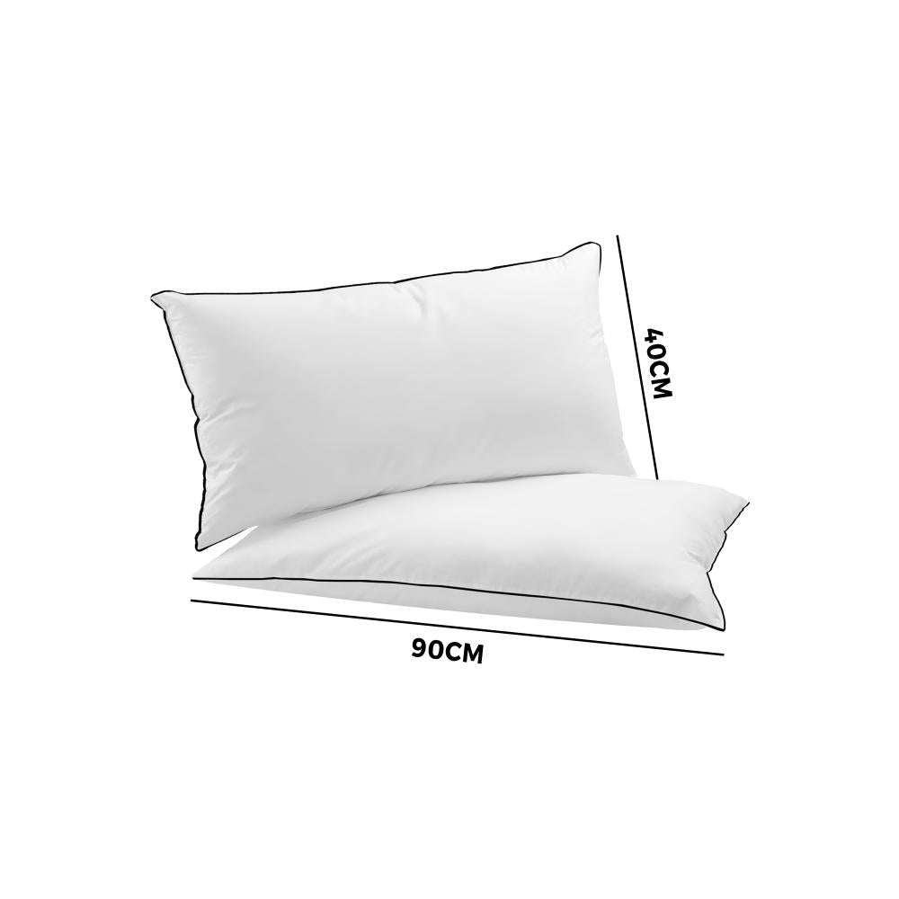 Microfibre Pillow Hotel Cotton Cover Home Soft Quality Luxury 4pcs 48x73cm