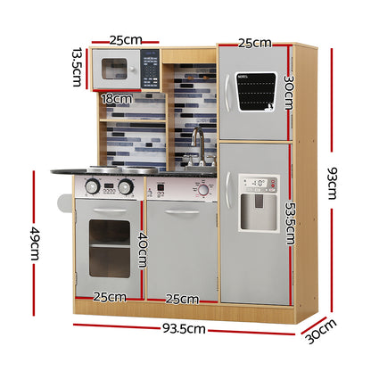 Keezi Kids Kitchen Wooden Pretend Play Set