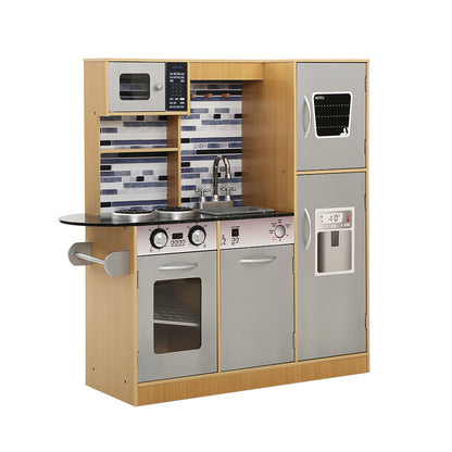 Keezi Kids Kitchen Wooden Pretend Play Set