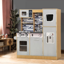 Keezi Kids Kitchen Wooden Pretend Play Set