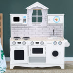Kids Kitchen Set Pretend Play Food Sets Childrens Utensils Toys White
