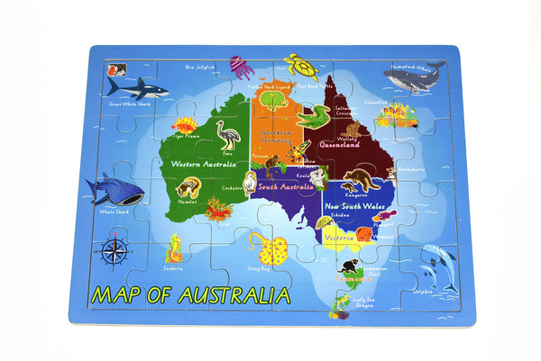  2 In1 Australian Map Jigsaw