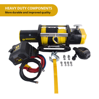 12v electric winch synthetic rope 4x4 truck