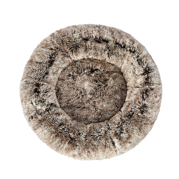 Cat Dog Donut Nest Calming Mat Soft Plush Kennel Coffee L