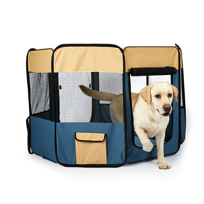 8 Panel Pet Playpen Blue L
