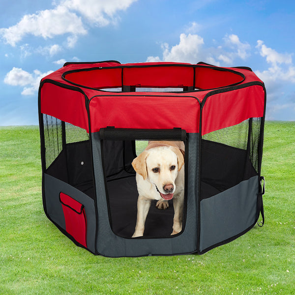  8 Panel Pet Playpen Grey L