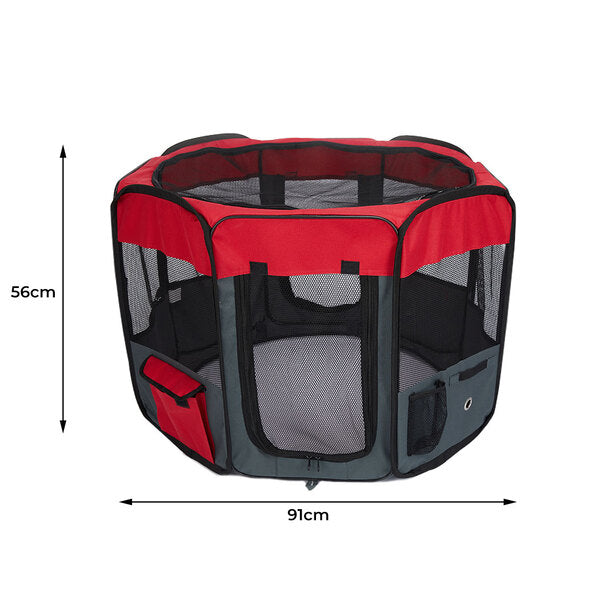 8 Panel Pet Playpen Grey M

