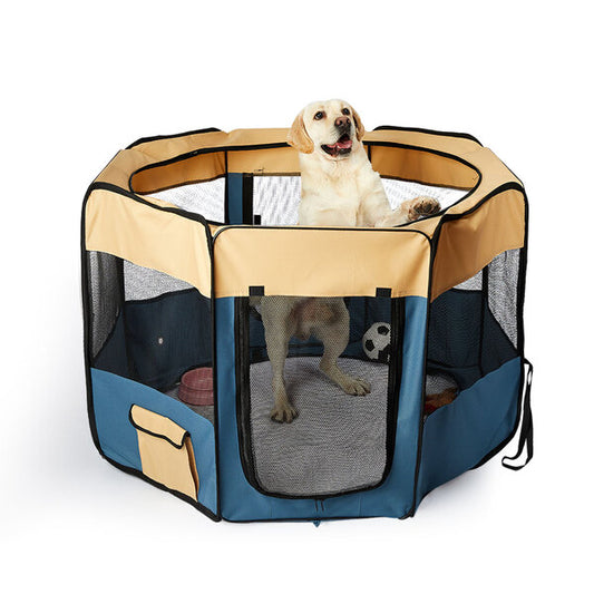 8 Panel Pet Playpen Blue XL
