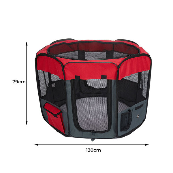 8 Panel Pet Playpen Grey XL
