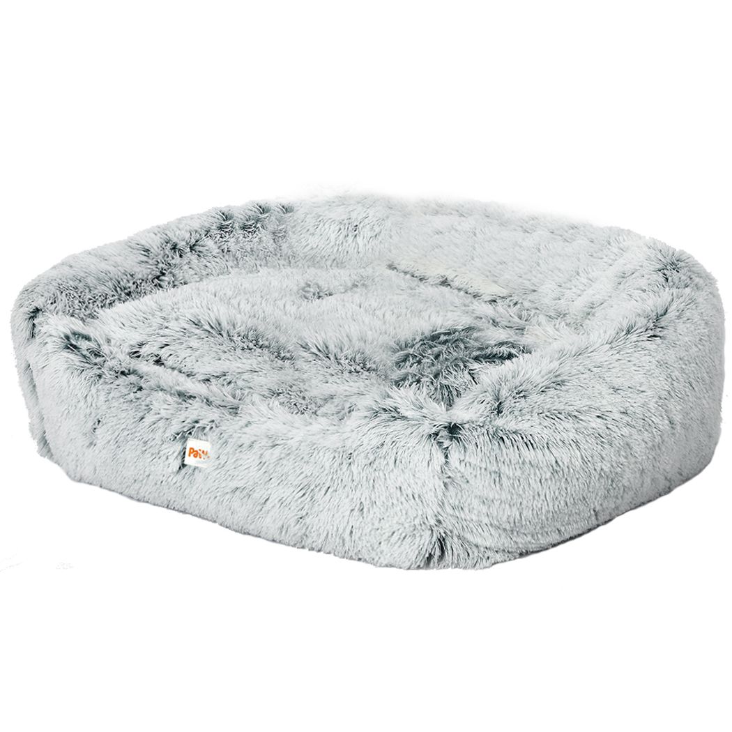 Dog Calming Bed Sleeping Kennel Soft Plush Comfy Memory Foam Teal M