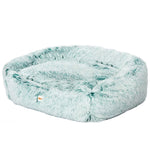 Dog Calming Bed Sleeping Kennel Soft Plush Comfy Memory Foam Teal M