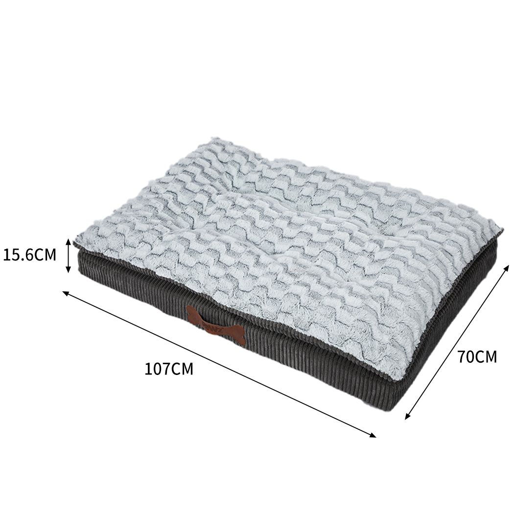 Dog Calming Bed Sleeping Kennel Soft Plush Comfy Memory Foam Mattress S